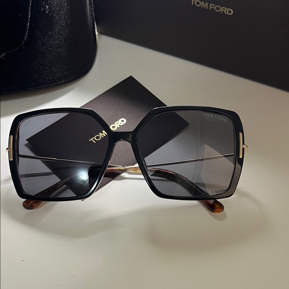 Tom Ford Black Geometric Sunglasses